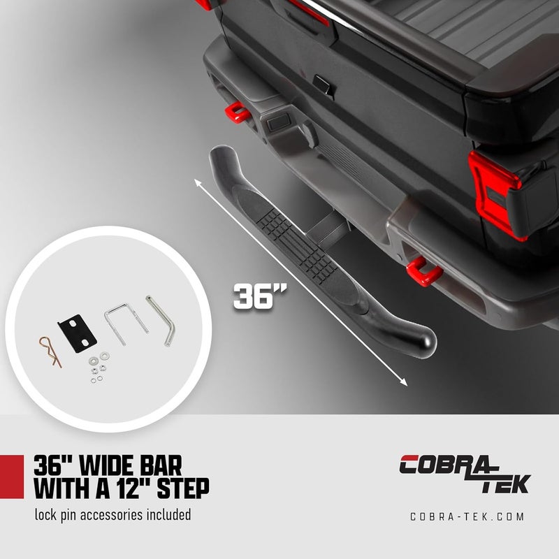 Cobra-Tek Black Premium 36" Hitch Step Fit 2" Class III & Class IV Htich Receiver with Hitch Pin & Hitch Stabilizer - Image 5